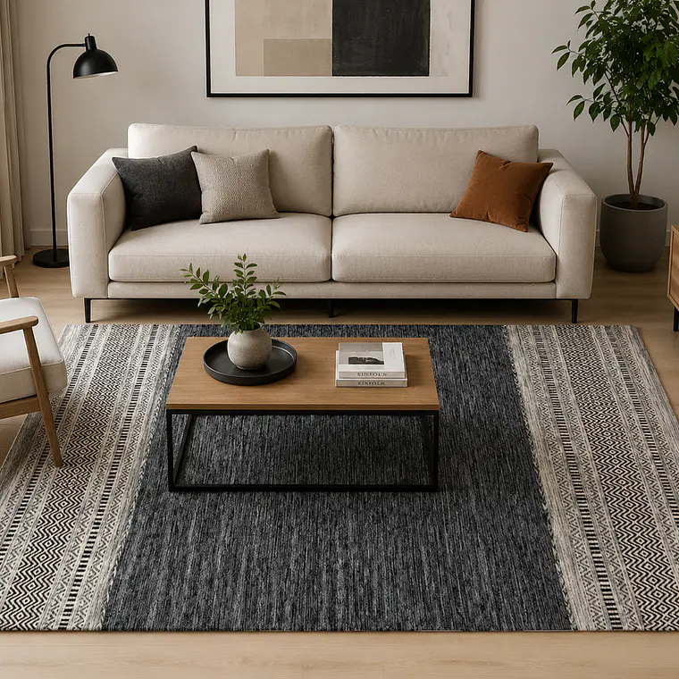 KILIM DOBLADILLO  DK GRIS (1,5 X 2,1 MTS) 1