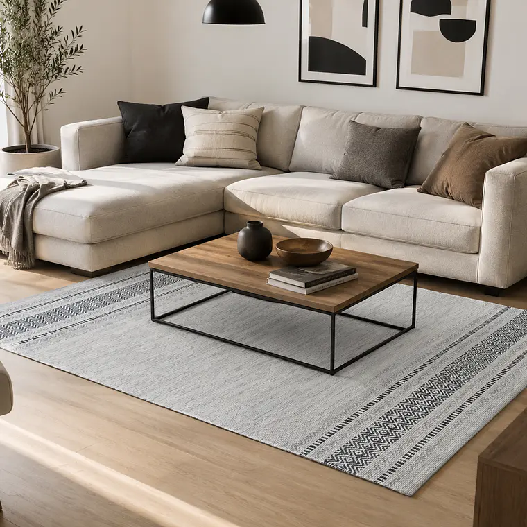 KILIM DOBLADILLO ANTIDESLIZANTE  LT GRIS (2,7 X 3,6 MTS) 1