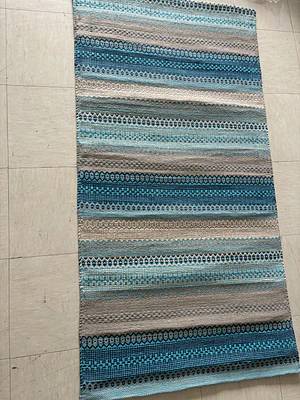 KELIM CON ANTIDESLIZANTE TURQUESA (0,75 X 1,5 MTS)