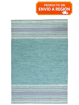 KILIM DOBLADILLO  ANTIDESLIZANTE TURQUESA (2,7 X 3,6 MTS)