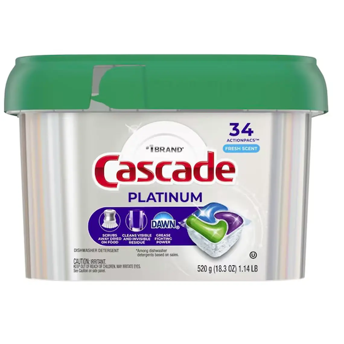 LAVAVAJILLAS CASCADE PLATINUM FRESH (34 CÁPSULAS) 1