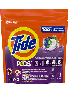 DETERGENTE EN CÁPSULAS TIDE PODS SPRING MEADOW (16 UNIDADES)