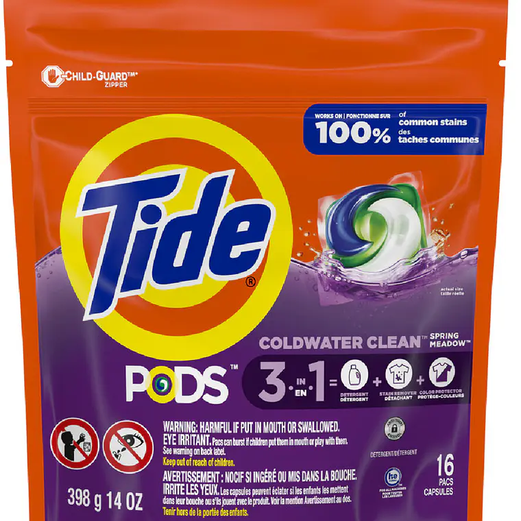 DETERGENTE EN CÁPSULAS TIDE PODS SPRING MEADOW (16 UNIDADES) 1