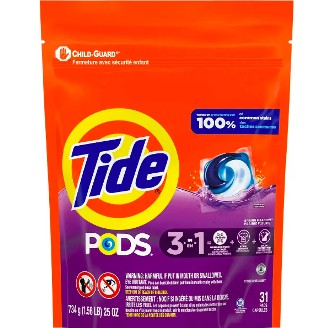 DETERGENTE EN CÁPSULAS TIDE PODS SPRING MEADOW (31 UNIDDES) 1