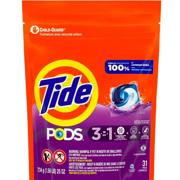 DETERGENTE EN CÁPSULAS TIDE PODS SPRING MEADOW (31 UNIDDES) 1