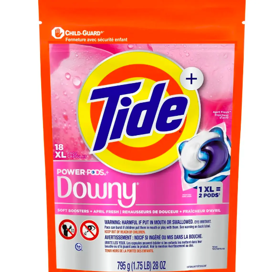 DETERGENTE EN CÁPSULAS TIDE PODS CON DOWNY (18 UNIDADES)  1