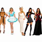 PACK DISFRACES MUJER TALLA ESTANDAR ENTRE M-L (INCLUYE 4 DISFRACES ALEATORIOS EN DISEÑO Y TALLA) - Miniatura 1