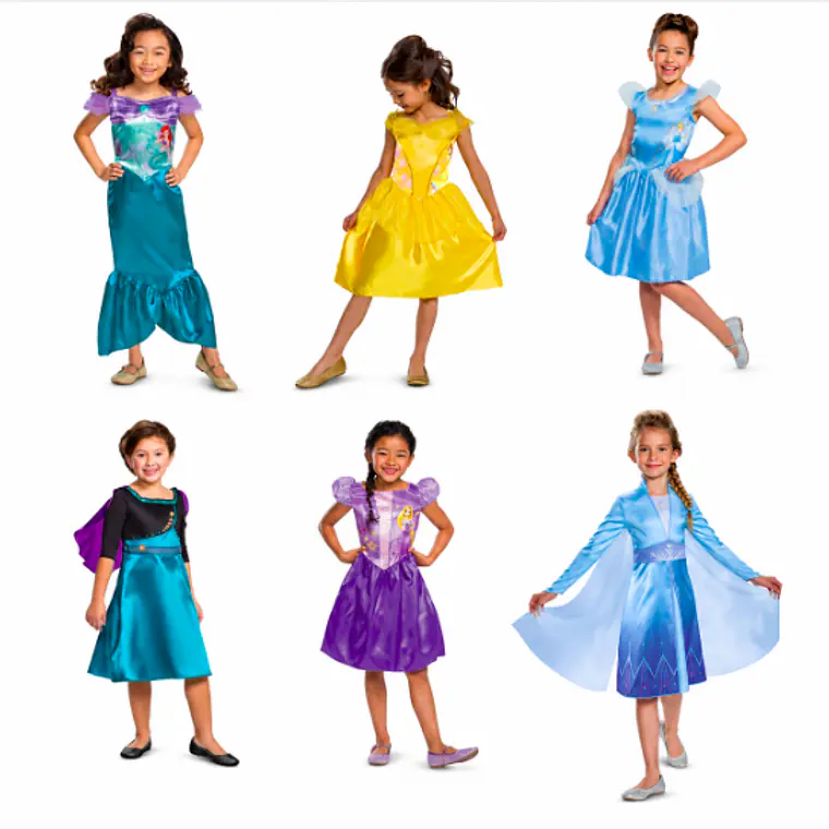 PACK DISFRACES NIÑA 2-3 AÑOS (INCLUYE 5 DISFRACES ALEATORIOS EN DISEÑO Y TALLA) 1