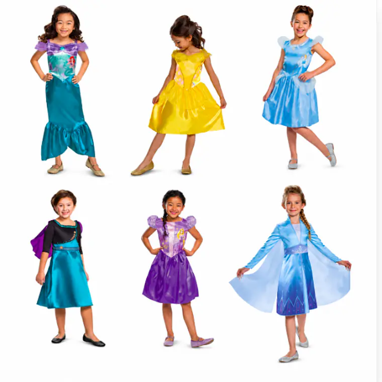 PACK DISFRACES NIÑA 4-6 AÑOS (INCLUYE 5 DISFRACES ALEATORIOS EN DISEÑO Y TALLA) 1
