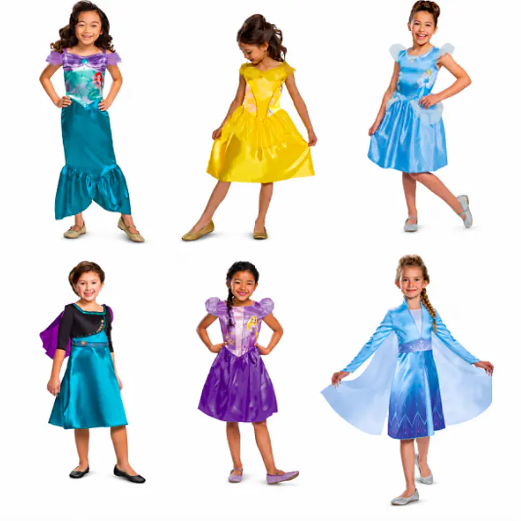 PACK DISFRACES NIÑA 7-8 AÑOS (INCUYE 5 DISFRACES ALEATORIOS EN DISEÑO Y TALLA) 1