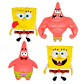 FIGURA STRECH DE GOMA DE 11 A 15 CMS QUE SE ESTIRA BOB ESPONJA (DISEÑO ALEATORIO) - Miniatura 1
