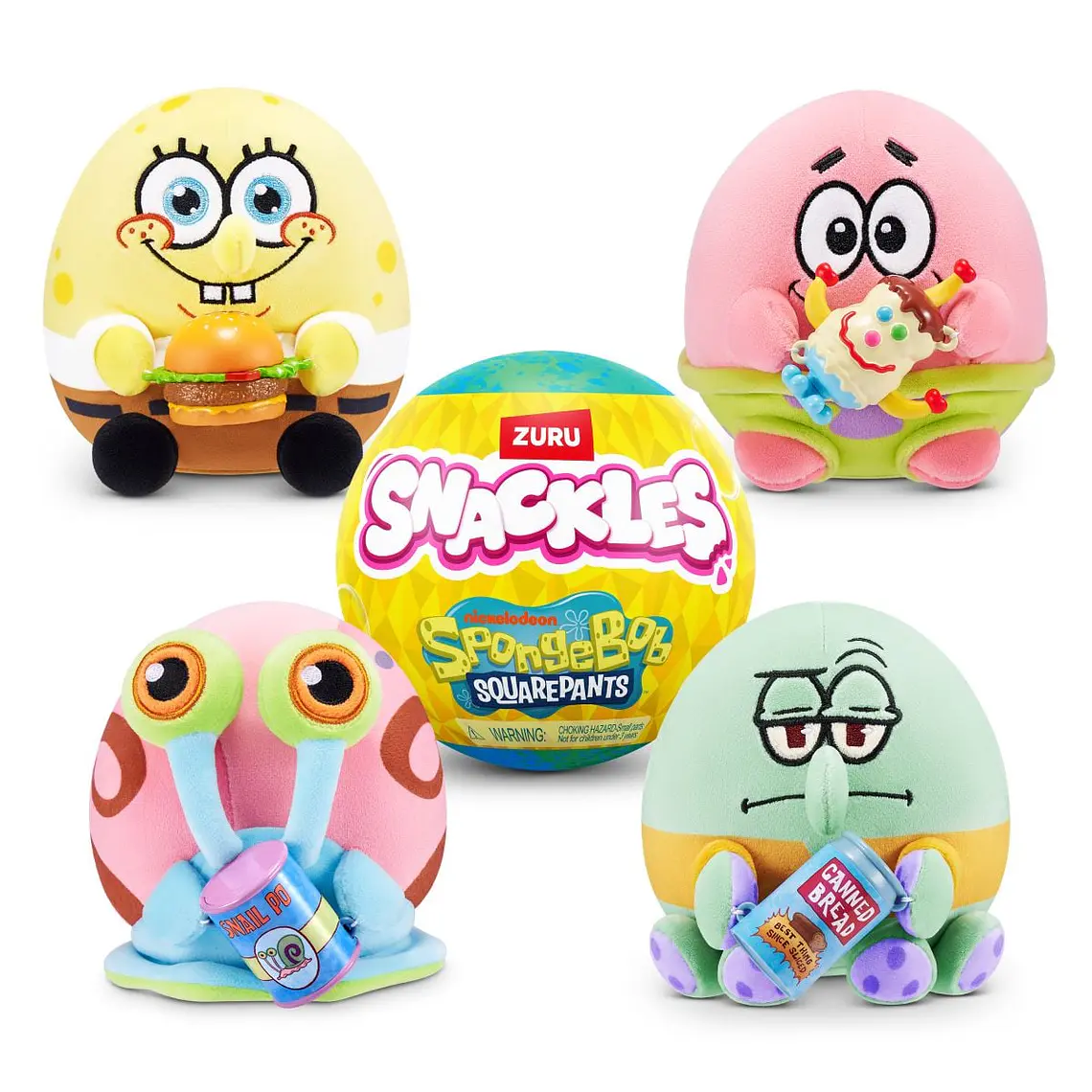 PELUCHE SNACKLES DE 12 CMS BOB ESPONJA DE ZURU (PELUCHE SORPRESA)  1