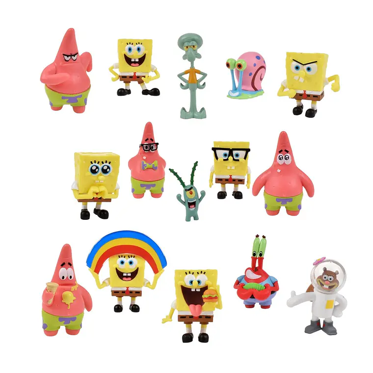 PACK 5 FIGURAS 5 CM EN BLISTER BOB ESPONJA (DISEÑO ALEATORIO) 1