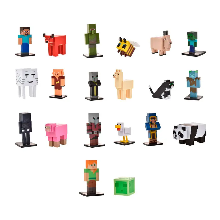 SET 2 FIGURAS 6 CMS TOPPEEZ MINECRAFT (DISEÑO ALEATORIO) 1