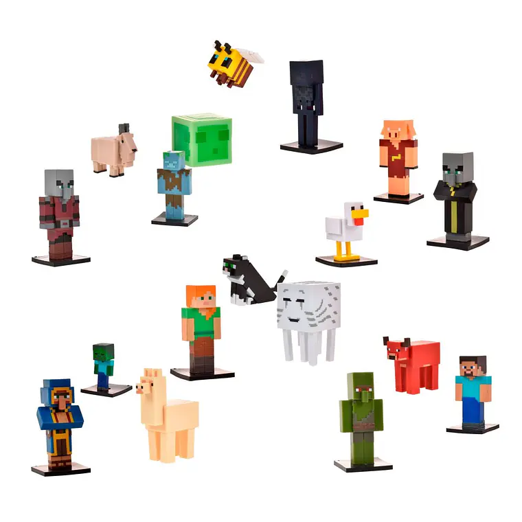 SET 3 FIGURAS 6 CMS TOPPEEZ MINECRAFT (DISEÑO ALEATORIO) 1
