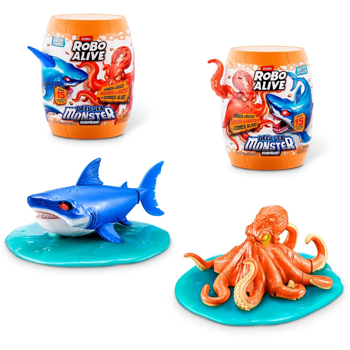 MOUNSTRUOS SORPRESA PROFUNDIDADES MARINAS ROBO ALIVE DE ZURU (DISEÑO ALEATORIO) 1