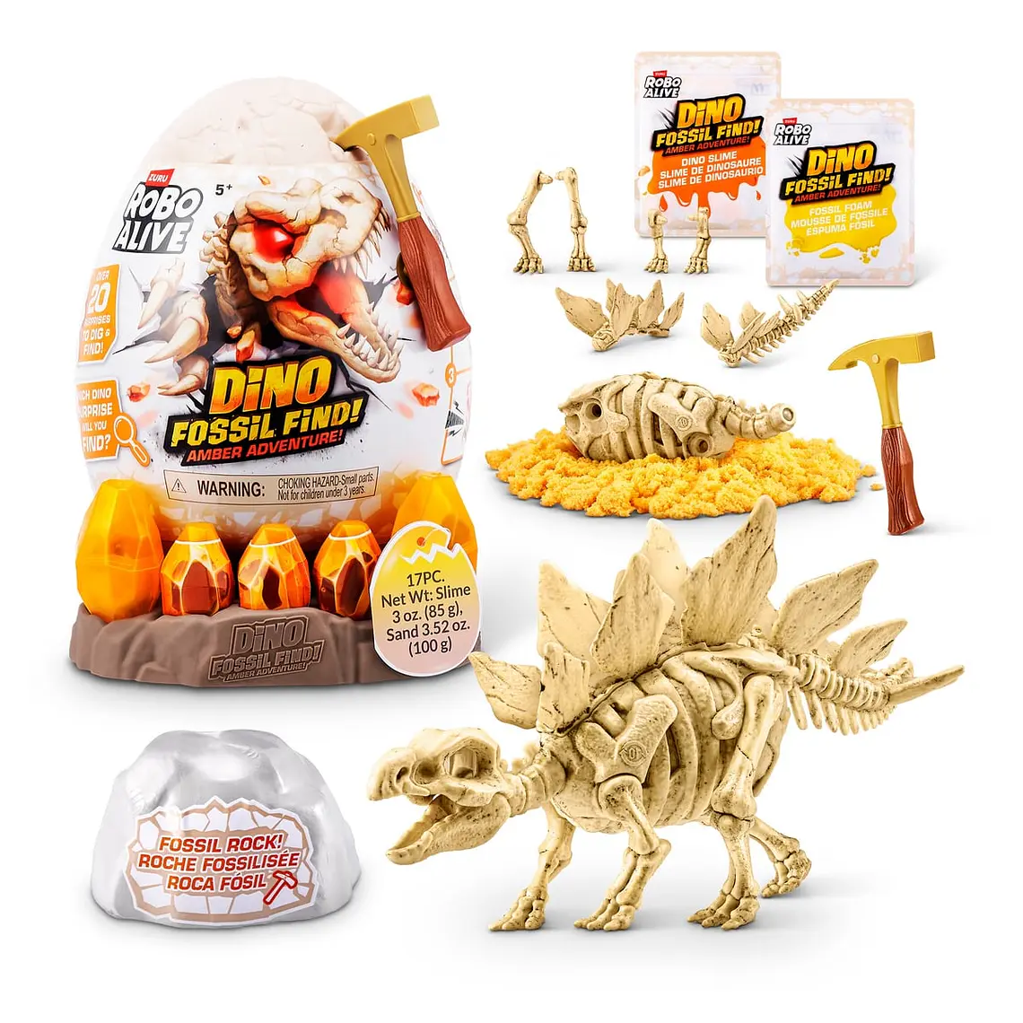 HUEVO ROBO ALIVE CON FOSIL DE DINOSAURIO DE ZURU (DINOSAURIO SORPRESA)  1