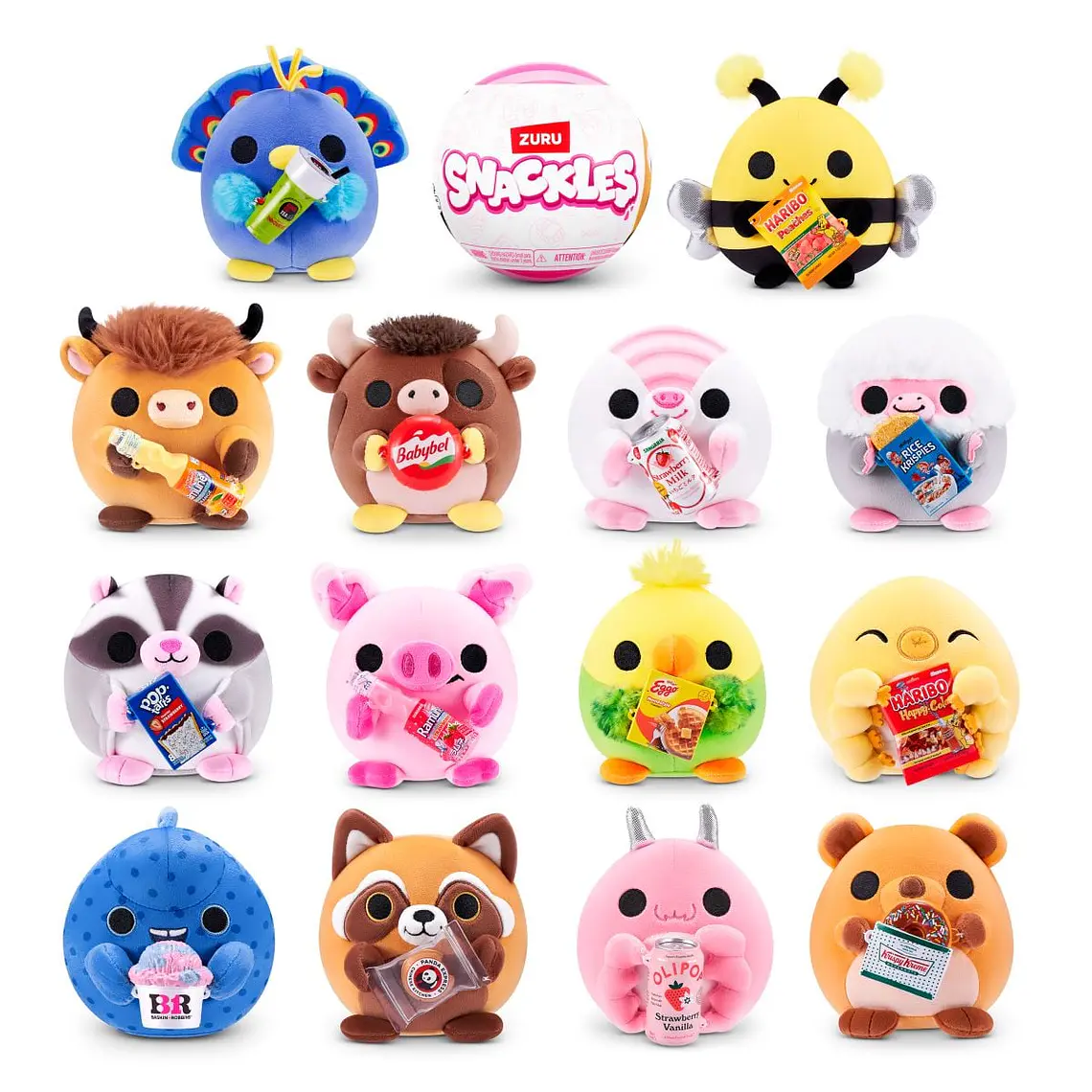 PELUCHE SNACKLES DE 12 CMS DE ZURU (DISEÑO ALEATORIO) 1