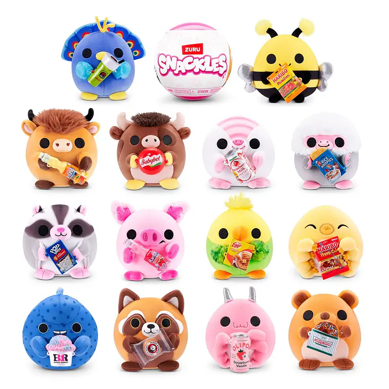 PELUCHE SNACKLES DE 12 CMS DE ZURU (DISEÑO ALEATORIO) 1