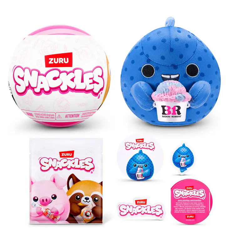 PELUCHE SNACKLES DE 12 CMS DE ZURU (DISEÑO ALEATORIO) 18