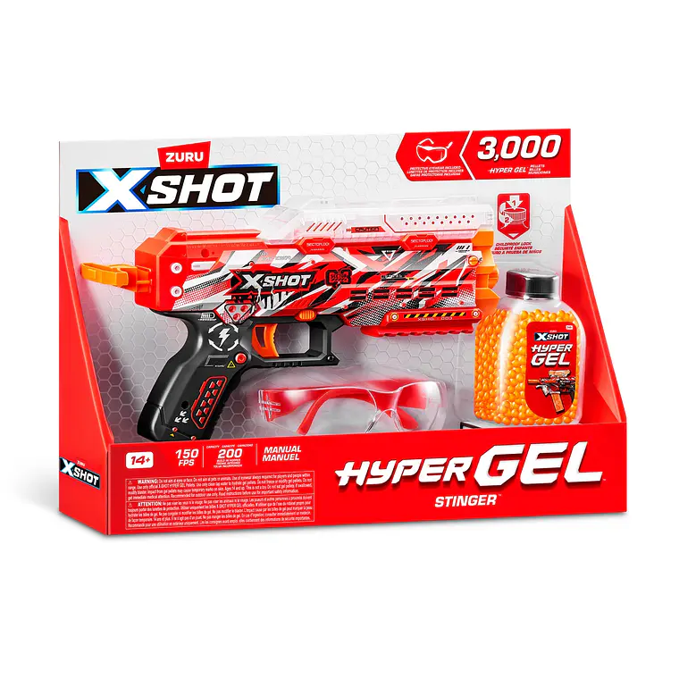 LANZADOR DE BOLITAS DE GEL X-SHOT PISTOL HYDROGEL CON 3000 BOLITAS  3