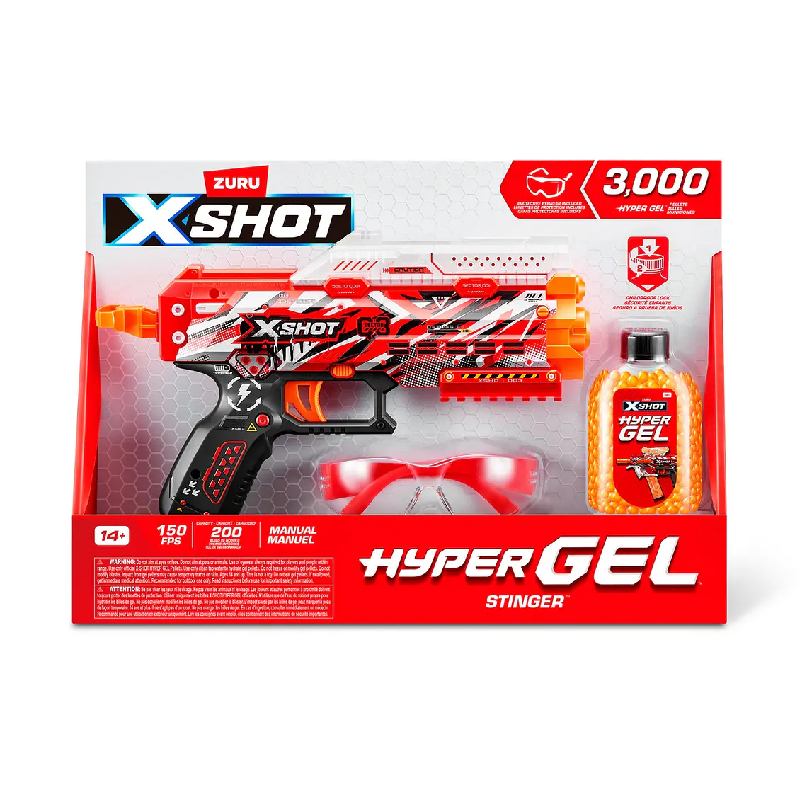 LANZADOR DE BOLITAS DE GEL X-SHOT PISTOL HYDROGEL CON 3000 BOLITAS  4