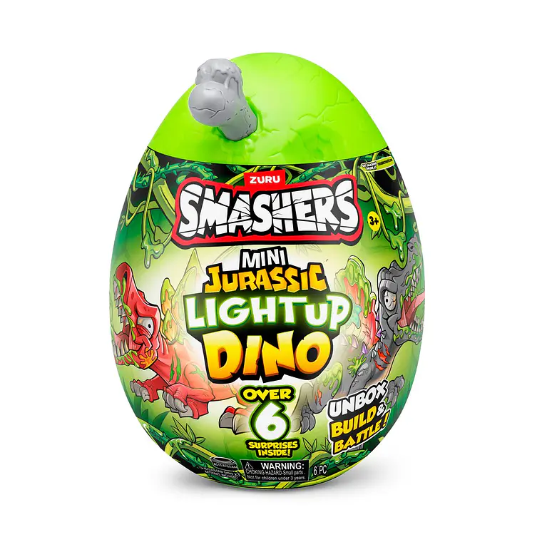 MINI HUEVO SMASHERS JURASSIC CON LUCES (DINOSAURIO SORPRESA)  1
