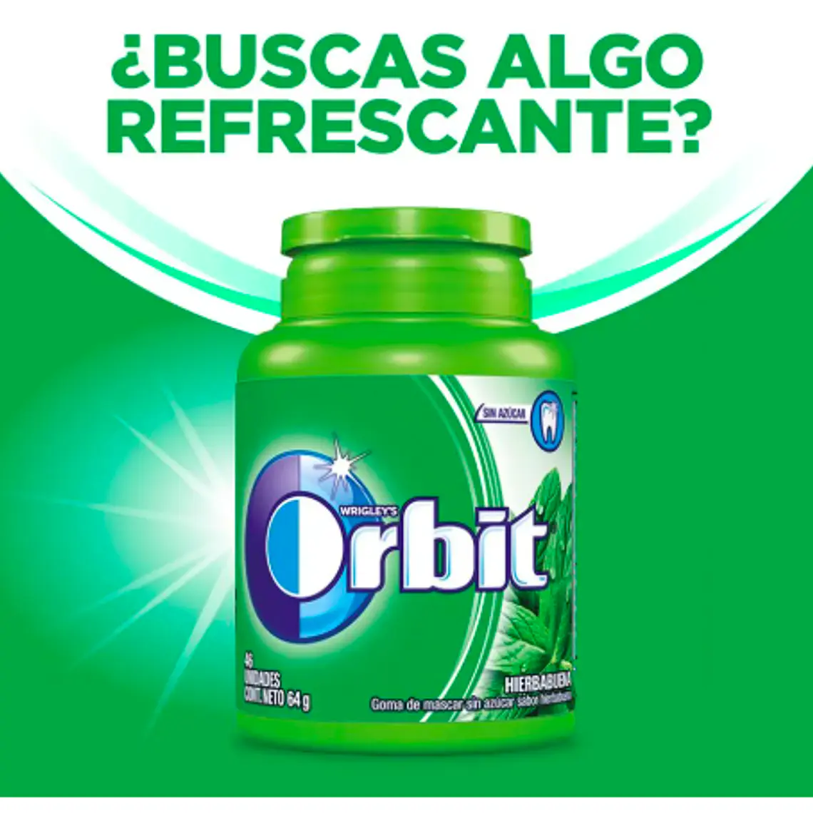 DISPLAY 6 UNIDADES CHICLE ORBIT HIERBABUENA 64 G | $2.998 POR UNIDAD | VENCE: 07/12/2026 3
