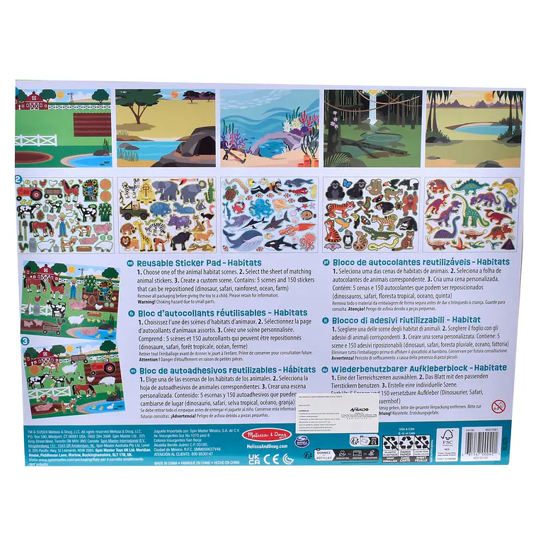 CREA ESCENAS CON STICKERS REUTILIZABLES MELISSA AND DOUG (DISEÑO ALEATORIO) 12