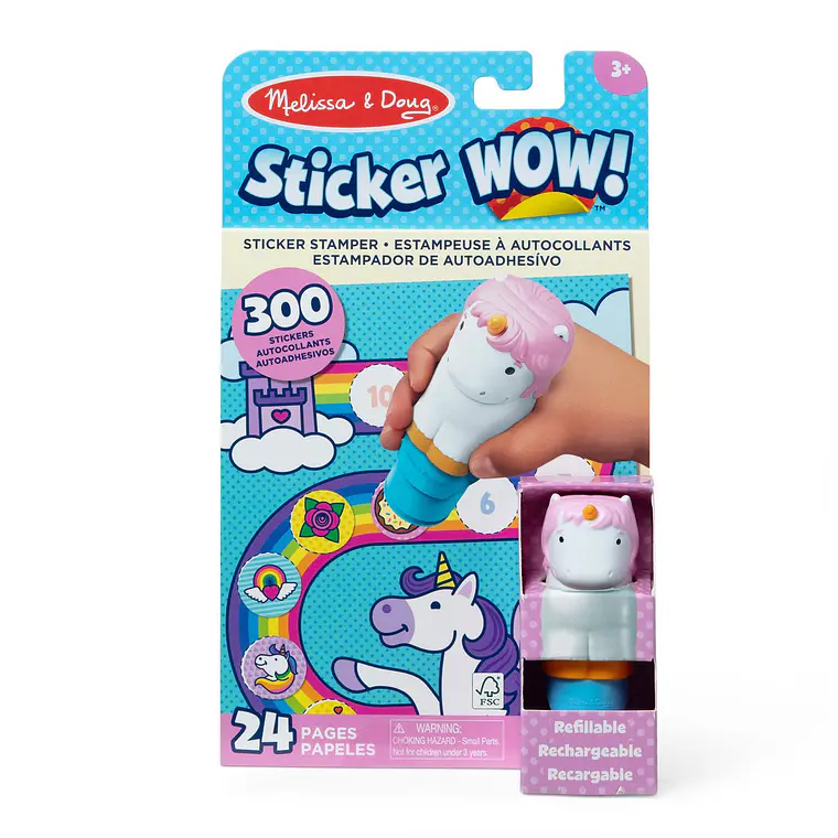 ESTAMPADOR WOW CON 300 STICKERS MELISSA AND DOUG (DISEÑO ALEATORIO) 4
