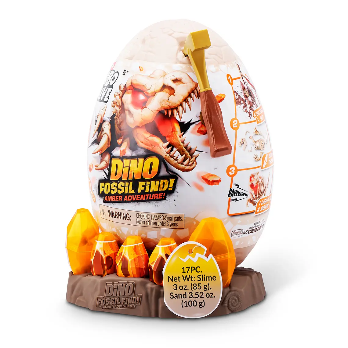 HUEVO ROBO ALIVE CON FOSIL DE DINOSAURIO DE ZURU (DINOSAURIO SORPRESA)  2
