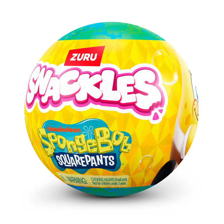 PELUCHE SNACKLES DE 12 CMS BOB ESPONJA DE ZURU (PELUCHE SORPRESA)  2