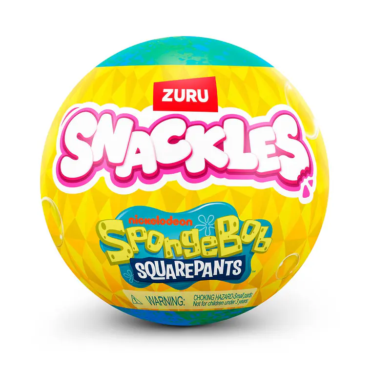 PELUCHE SNACKLES DE 12 CMS BOB ESPONJA DE ZURU (PELUCHE SORPRESA)  3