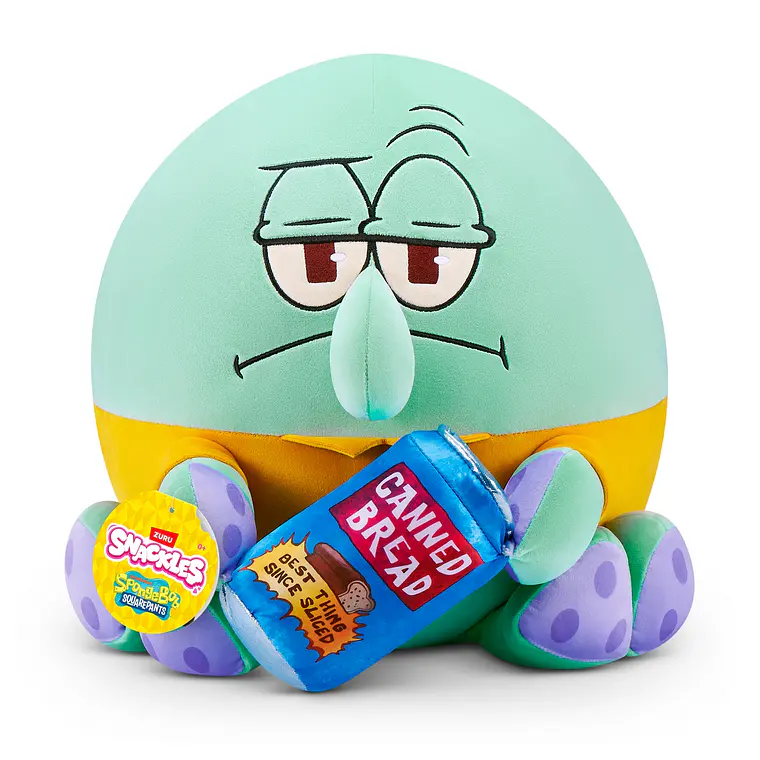 PELUCHE SNACKLES DE 35 CMS BOB ESPONJA DE ZURU (DISEÑO ALEATORIO)  5