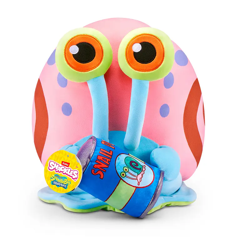 PELUCHE SNACKLES DE 35 CMS BOB ESPONJA DE ZURU (DISEÑO ALEATORIO)  6