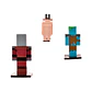 SET 3 FIGURAS 6 CMS TOPPEEZ MINECRAFT (DISEÑO ALEATORIO) - Miniatura 5