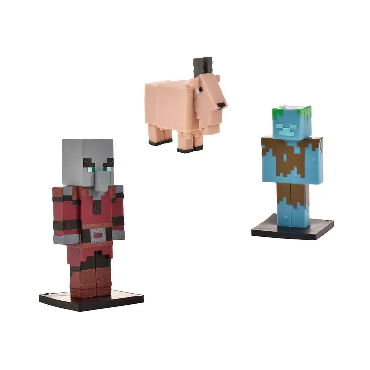 SET 3 FIGURAS 6 CMS TOPPEEZ MINECRAFT (DISEÑO ALEATORIO) 6