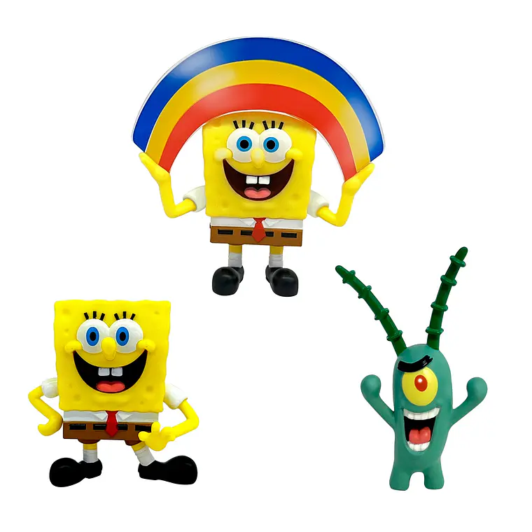 PACK 3 FIGURAS 5 CM EN BLISTER BOB ESPONJA (DISEÑO ALEATORIO) 10