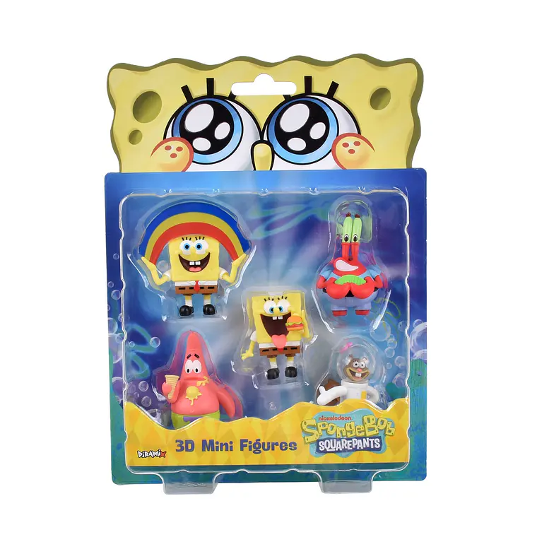 PACK 5 FIGURAS 5 CM EN BLISTER BOB ESPONJA (DISEÑO ALEATORIO) 9