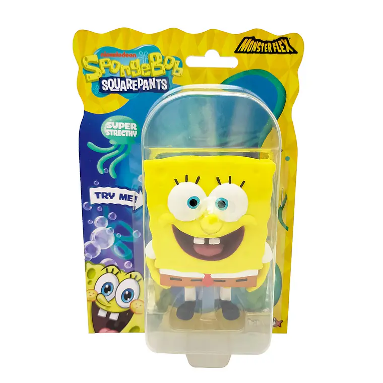 FIGURA STRECH DE GOMA DE 11 A 15 CMS QUE SE ESTIRA BOB ESPONJA (DISEÑO ALEATORIO) 2