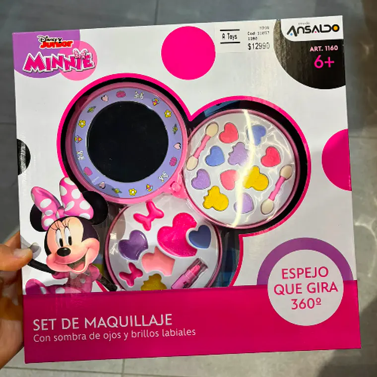 SET COSMETICOS CIRCULAR DOS PISOS Y ESPEJO MINNIE 5
