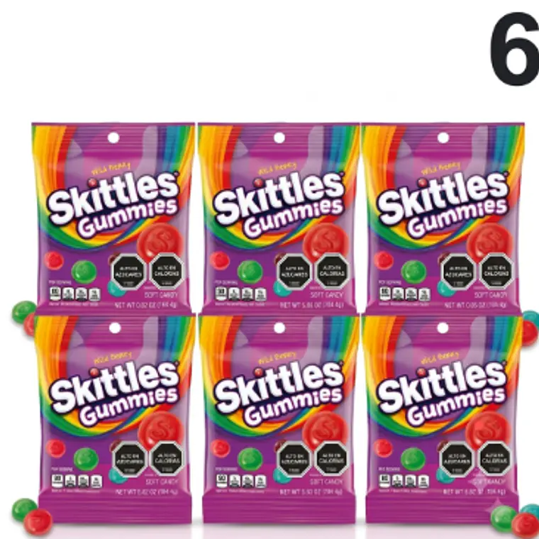 PACK 6 BOLSAS MASTICABLES GUMMIES WILD BERRY 164 G | $2.498 POR UNIDAD | VENCE: 08/01/2027 1