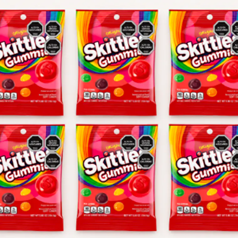 PACK 6 BOLSAS SKITTLES GUMMIES ORIGINAL 164 G | $2.498 POR UNIDAD | VENCE: 04/01/2027 1