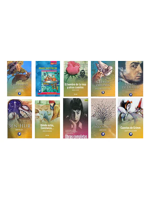 PACK LECTURA ESCOLAR 2 - 10 LIBROS (EDAD RECOMENDADA 10+) 