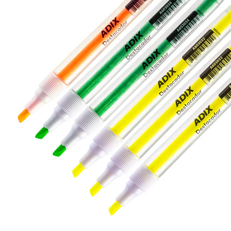 SET DESTACADOR REDONDO DELGADO ADIX (6 UNIDADES - 3 COLORES) 3