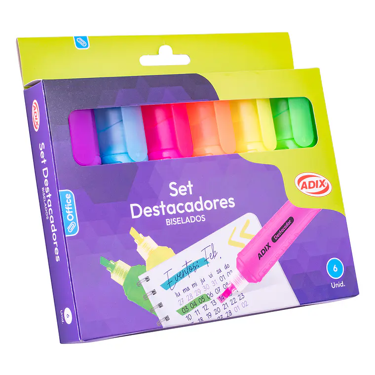 SET DESTACADOR ADIX (6 COLORES) 1