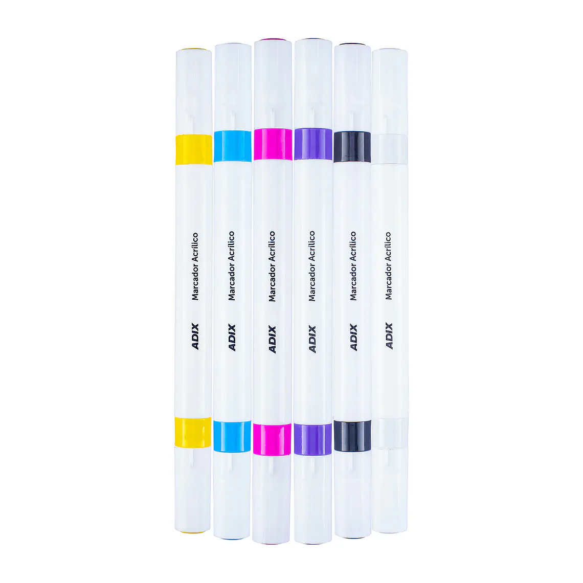 MARCADOR ACRÍLICO PUNTA BRUSH/FINA (6 COLORES) 13