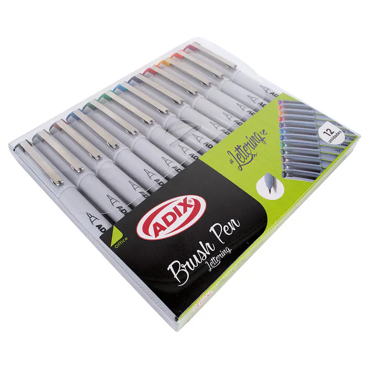 SET BRUSH PEN PUNTA FINA (12 UNIDADES) 1