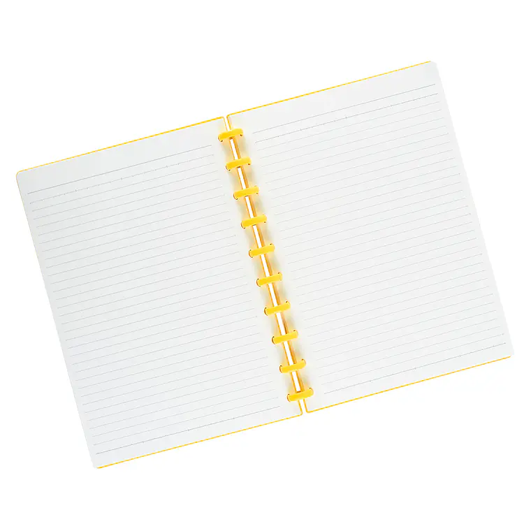 CUADERNO C/ PINES ANILLADO B5 AMARILLO (20 x 26 x 2,2 cm) 2