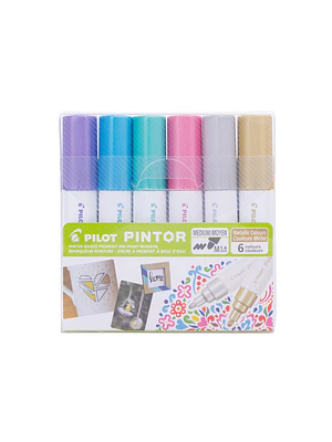 PINTOR SET METALIZADO PUNTA MEDIA (6 UNIDADES)